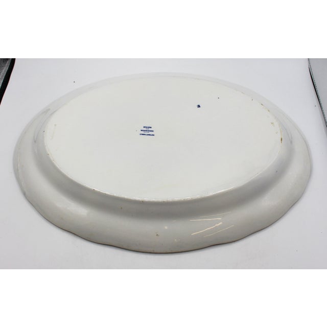 Circa 1891-1911 Wedgwood onion pattern meat platter, England. Made in their Etruria works. A pattern copied from the...