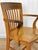Wood Antique Quartersawn Oak Library Bankers Desk Arm Chair For Sale - Image 7 of 10