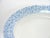 Antique France 18.75" Limoges Blue Chintz Cornflower Calico Micro-Flower Floral Transferware Deep Well Platter For Sale - Image 4 of 9