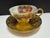 Vintage Japanese Lusterware Footed Teacup & Saucer Gold Iridescent Fruit Design Mid Century Display Cup For Sale - Image 4 of 8