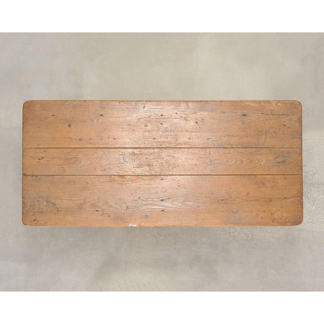 Rustic Country French Provincial Pine Farmhouse Dining Table For Sale - Image 4 of 18
