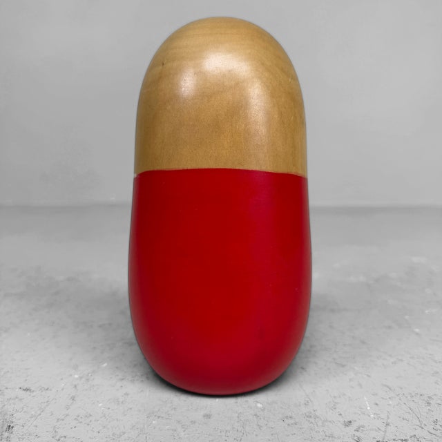 Vintage Shōwa Daruma Kokeshi by Miyashita Hajime, Japan, 1970s For Sale - Image 6 of 10