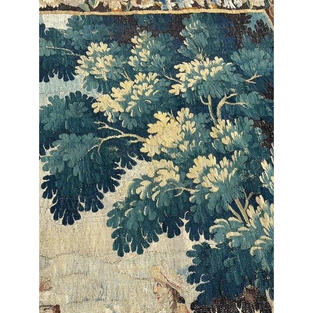 Hunting with Hound Tapestry from Aubusson, 1700s For Sale - Image 9 of 18