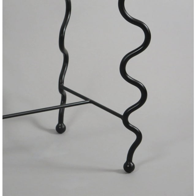 Black Serpentine' Side Table With Carrara Marble Top For Sale - Image 8 of 9