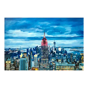 Angela Wakefield, Empire State Manhattan Cityscape Painting New York by British Landscape Artist, 2018