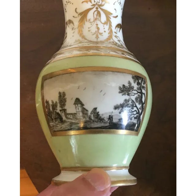 Ceramic Antique 19th Century Old Porcelain Cream Hand Painted Pitcher For Sale - Image 7 of 13