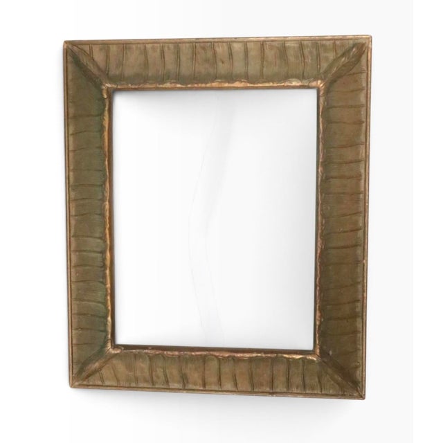 Wood Antique Gesso Gold Gilt Arts and Crafts Frame For Sale - Image 7 of 10