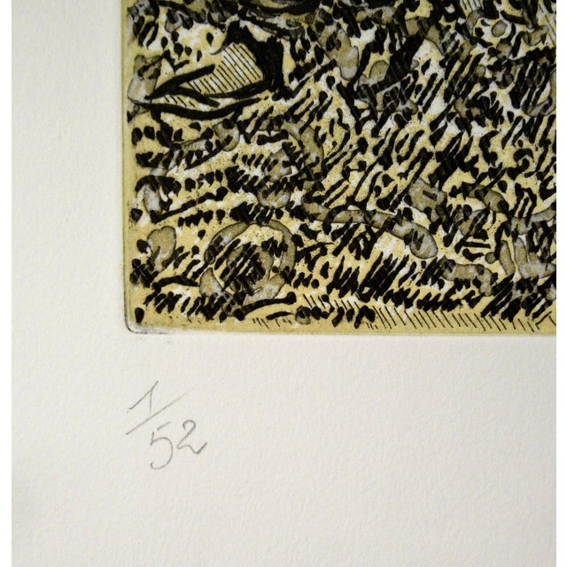 Late 20th Century Francois Rouan Sans Titre Ii C. 1980 Original Print For Sale - Image 5 of 7