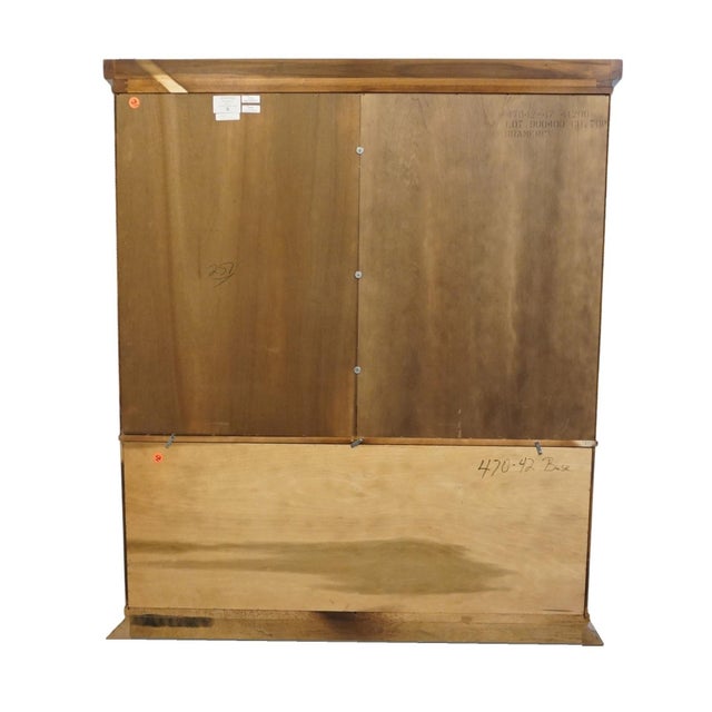 Hickory White Banded Mahogany Contemporary Modern Asian Inspired 79" Lighted Display China Cabinet For Sale - Image 14 of 15