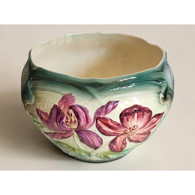 Ceramic 19th Century Art Nouveau Earthenware Cachepot from Longchamp, 1890s For Sale - Image 7 of 12