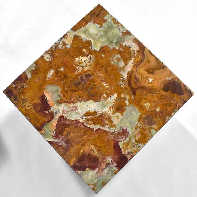 Pair of Red Onyx Cube Tables by Pace Collection For Sale - Image 9 of 10