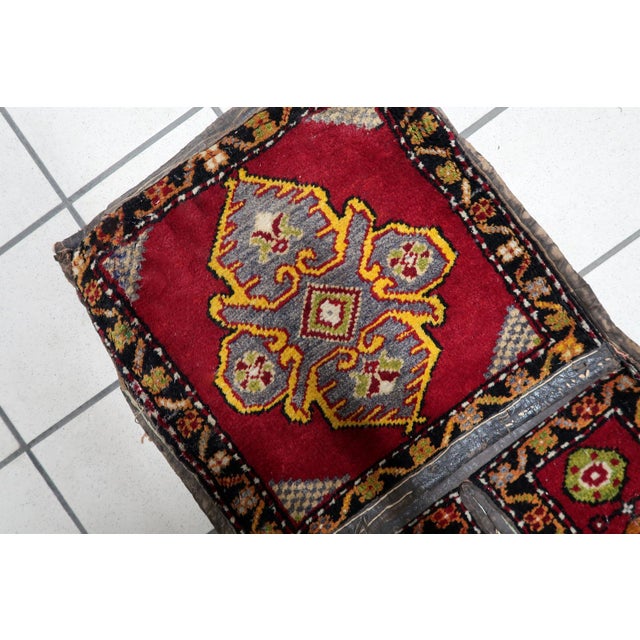 1930s, Handmade Vintage Collectible Turkish Yastik Saddle Bag Rug For Sale - Image 12 of 13