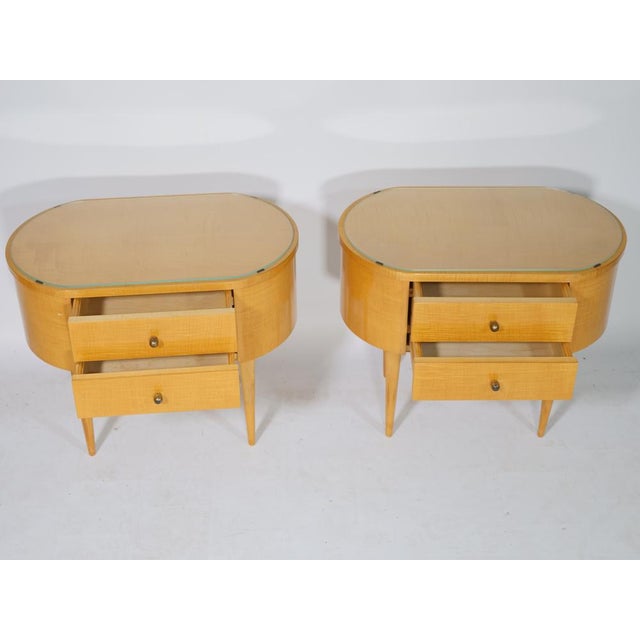 Filigree Side Dressers in Cherry Wood, 1960s, Set of 2 For Sale - Image 4 of 12