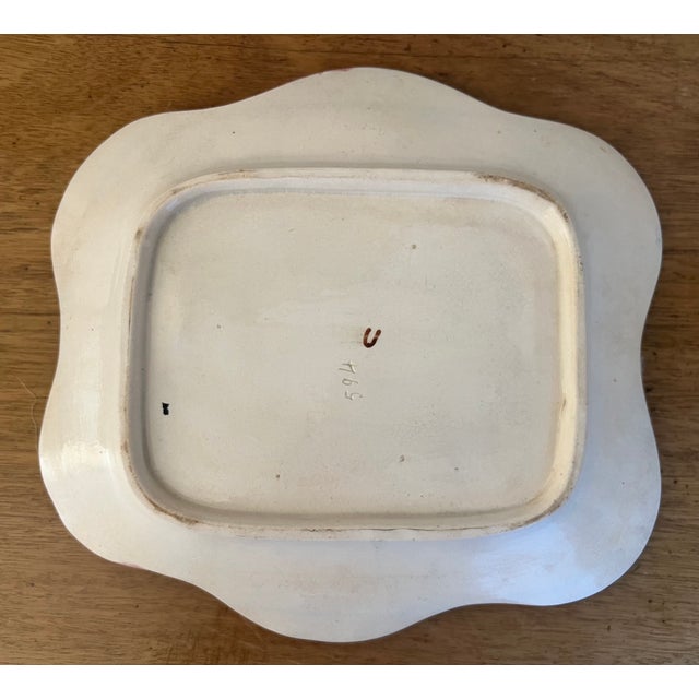 Ceramic French Majolica Pink Swirl Platter C. 1920's For Sale - Image 7 of 7