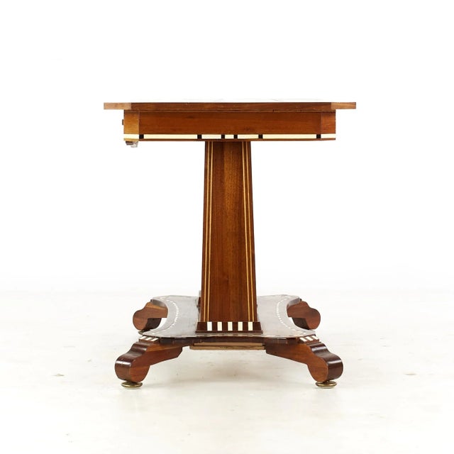 Inlaid Art Deco Pedestal Console Table For Sale - Image 4 of 8