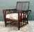 Mid 20th Century Vintage Stick Rattan Lounge Chair in Vintage Schumacher Paisley For Sale - Image 5 of 12