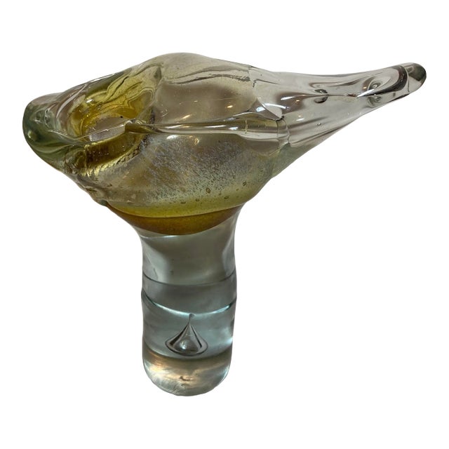 Early 21st Century Signed Art Glass Sculptural Tall Ikebana Vase For Sale