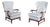 Mid-20th Century Pair of Wingback Armchairs, attr. to Paolo Buffa, Italy For Sale