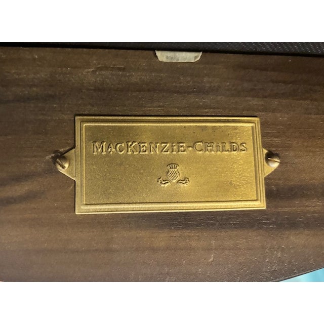 Transitional 1990s MacKensie-Childs Counter Stool For Sale - Image 3 of 10