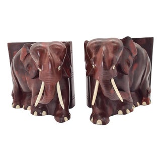 Carved Bookends, 1960s-1980s, Set of 2 For Sale