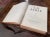 Brown Mid-Century French Two-Volume Leather Bound Bible Set, Marseille 1953 For Sale - Image 8 of 13