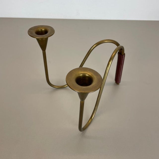 Sculptural Brass Candleholder Object attributed to Günter Kupetz for WMF, Germany, 1950s For Sale - Image 6 of 18