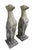 A pair of seated greyhound (or whippet) statues. Cast in heavy stone with a beautifully weathered, aged grey patina, these...