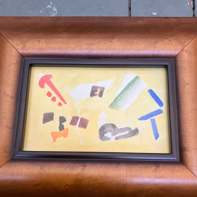 Original 4 x 6 painting on paper unsigned Overall size with new old stock frame is 8.5 x 10.5