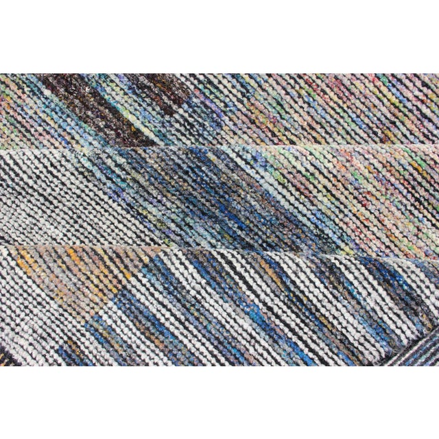 Multi-Colored Modern Design Distressed in Multi Colored & Abstract Modern Design For Sale - Image 11 of 13