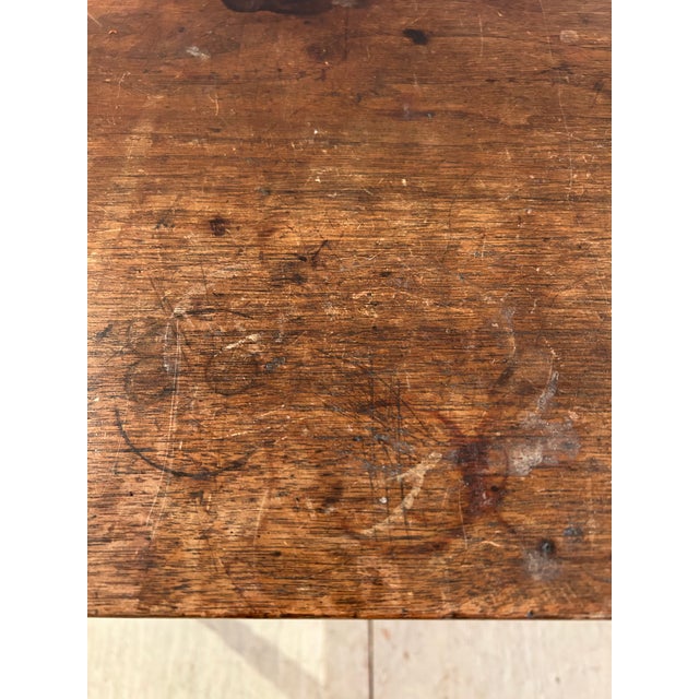 Antique Rustic Side Table With Single Drawer For Sale - Image 4 of 14