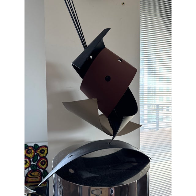 1970s Abstract Welded Metal Table Sculpture by C Jere For Sale - Image 4 of 5