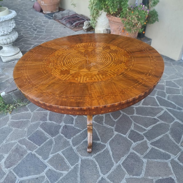 Rolo Table with Inlays, 1850 For Sale - Image 4 of 11