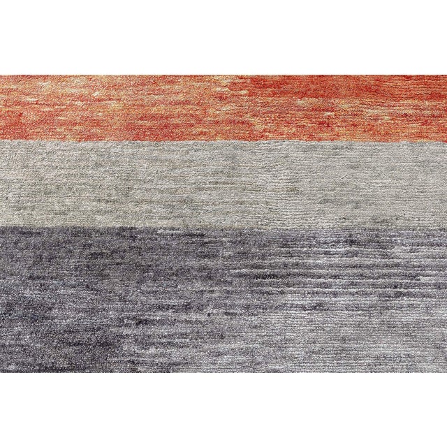 Modern Tibetan Art Deco Style “Alfonsina Rustic” Rug by Doris Leslie Blau For Sale In New York - Image 6 of 9