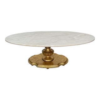 1970s Marble Top Coffee Table For Sale
