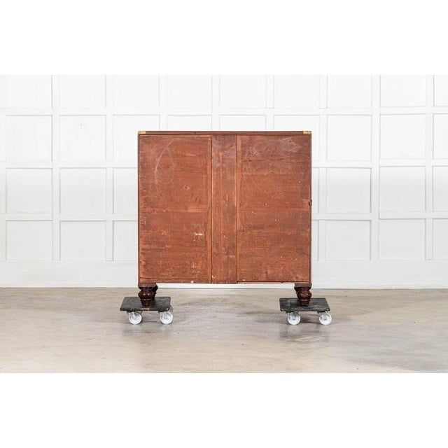 English Mahogany Campaign Chest Drawers, 19th Century For Sale - Image 11 of 12
