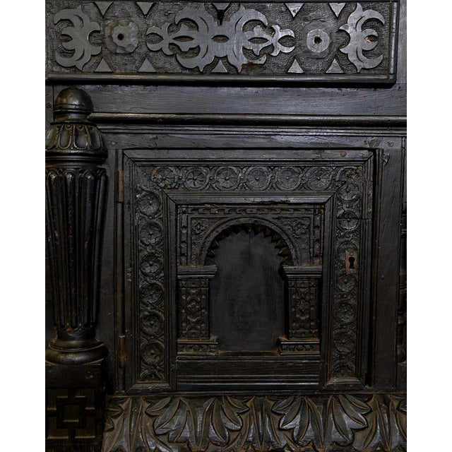 19th Century Carved Oak Sideboard Buffett For Sale - Image 12 of 13