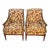 Pair of Silk Bergere Armchairs by Robert Allen For Sale