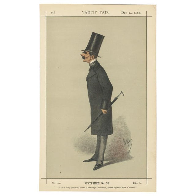 Vanity Fair, Statesman, 1870, Chromolithograph on Paper For Sale - Image 10 of 10