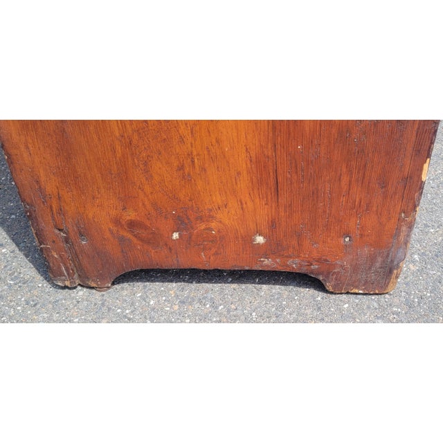 Antique American pine dry sink ca 1830. Features tall back with work interior over two doors in pine construction....
