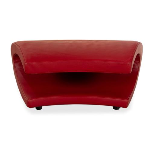 Red DS 152 Leather Stool from de Sede For Sale - Image 8 of 11