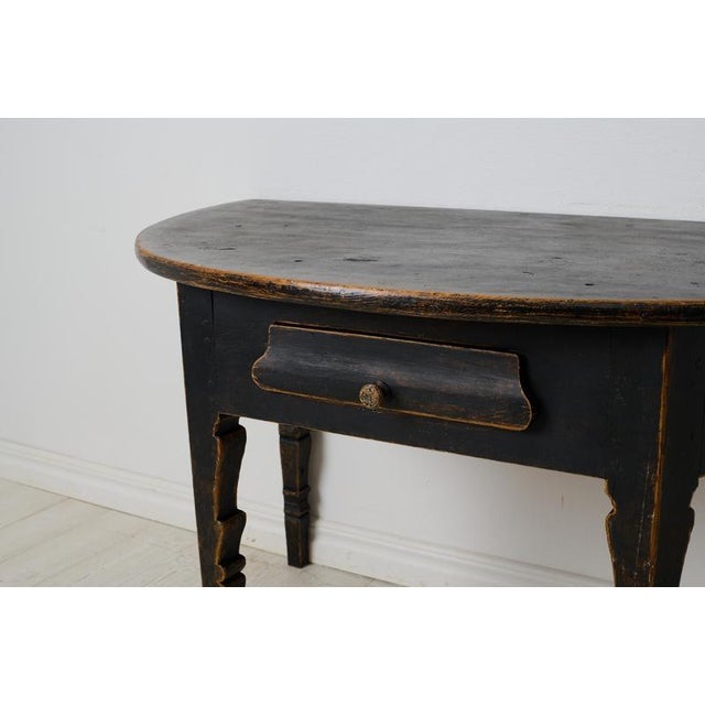 Antique Swedish Demi-Lune Console Table For Sale - Image 6 of 11