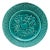 19th Century French Green Fruits & Rose Majolica Plate For Sale