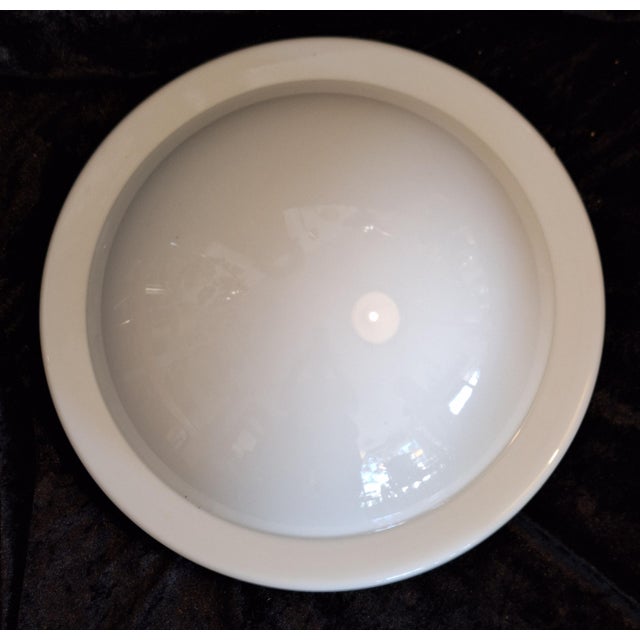 Vintage German Ceiling Lamp with Opaque White Glass Shade by Putzler, 2000s For Sale - Image 3 of 8