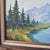 VTG 85' Mountain Lake Landscape Painting on Canvas Signed Original 12x16" Framed For Sale - Image 6 of 16