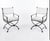 Pair of Neoclassical Style Powder-Coated Iron Curule Armchairs For Sale - Image 4 of 12