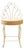 Vintage Brass Scrollwork Vanity Chair For Sale