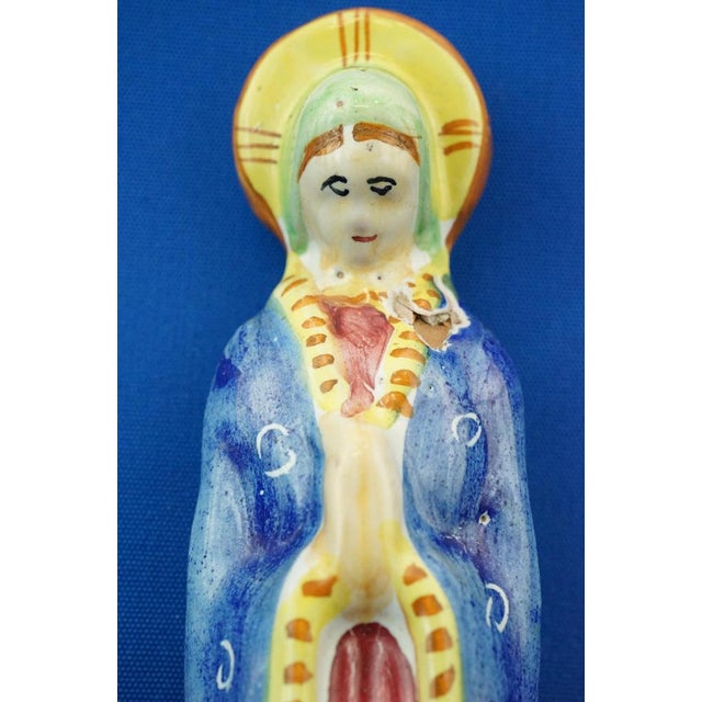 20th Century Ceramic Bas-Relief Plaque Madonna by Antonio Milani, Italy, 1920s For Sale - Image 18 of 18