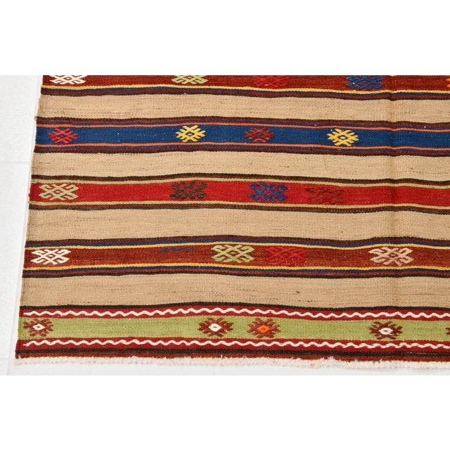 Vintage Turkish Kilim Rug For Sale - Image 10 of 14