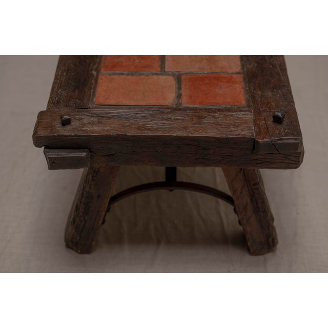 Brown Mid-Century French Brutalist Coffee Table, 1960s For Sale - Image 8 of 13