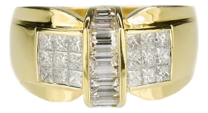 Late 20th Century 18k Diamond Ring, Size 6.5